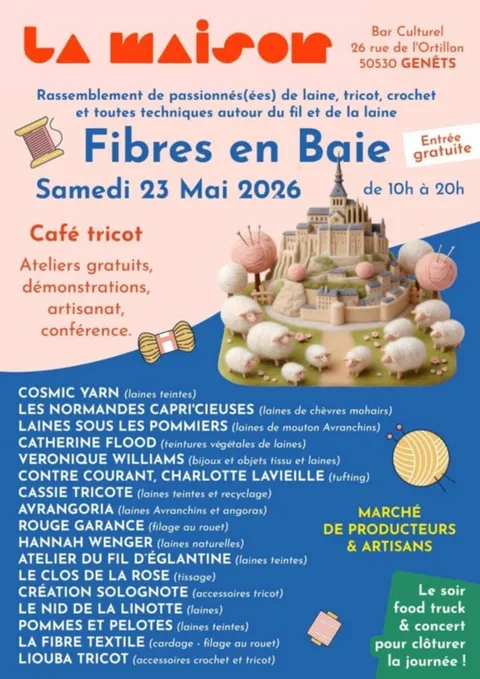 Fête de la laine & des arts du fil (Genêts) Genêts 2026 | Metro Boulot Tricot