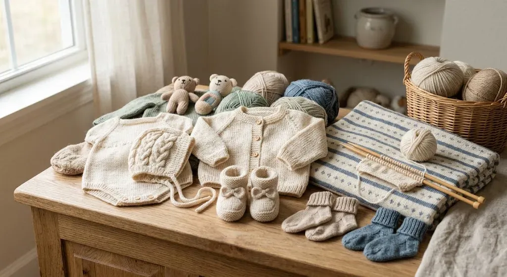 Les indispensables de la layette à tricoter