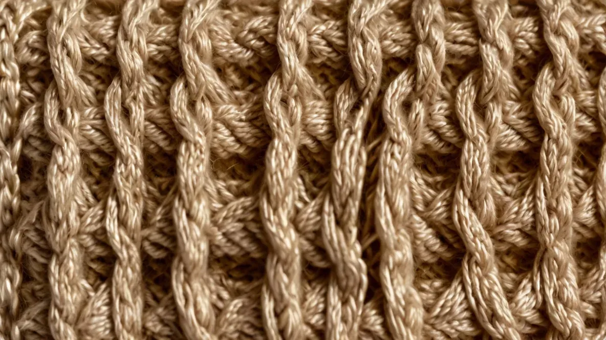 Détail d’une lisière de tricot propre