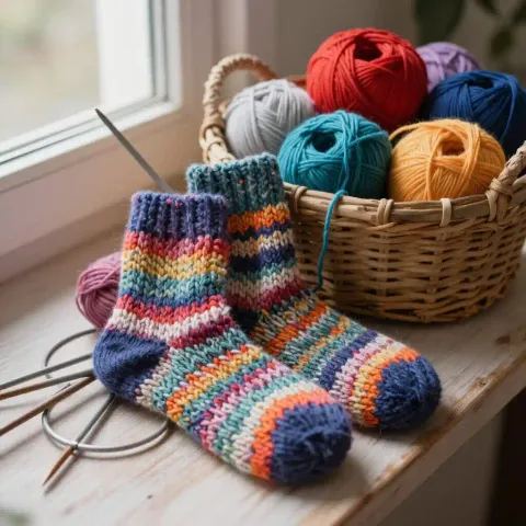 Tricoter des Chaussettes : Guide Complet Aiguilles Circulaires