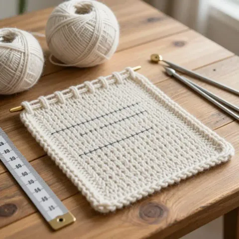 Échantillon tricot : calculer le gauge pour la bonne taille