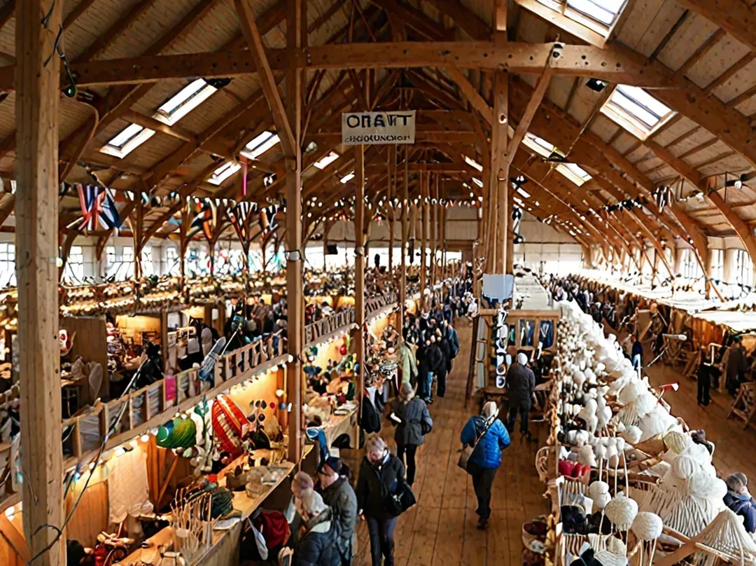 Vue du marché de tricot à Skipton