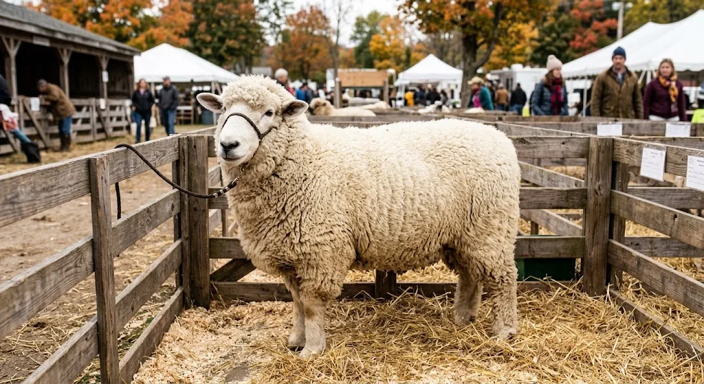 Exhibition sheep at the Rhinebeck festival