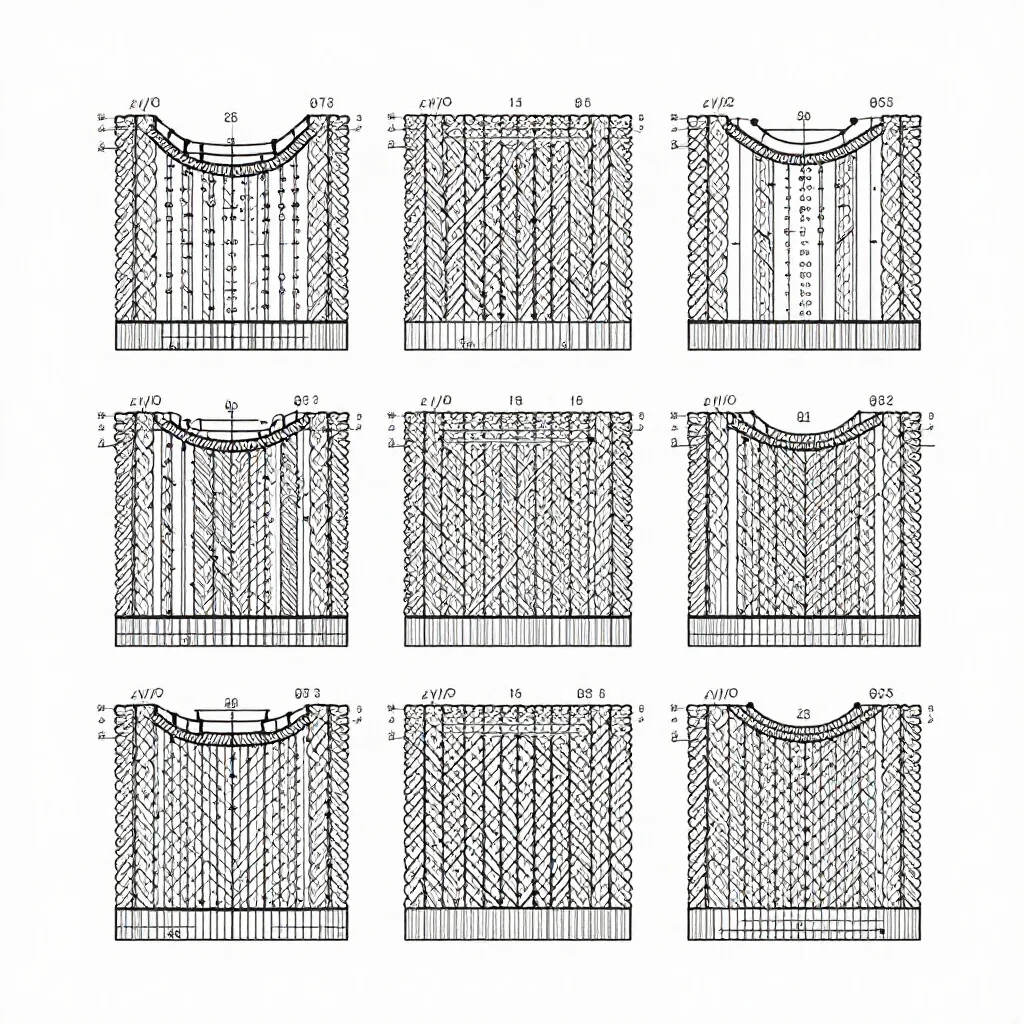 Schéma de tricot complexe