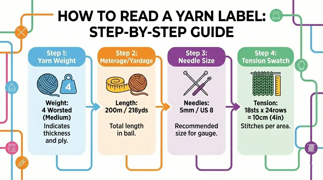 Guide pour lire l’étiquette d’une pelote de laine