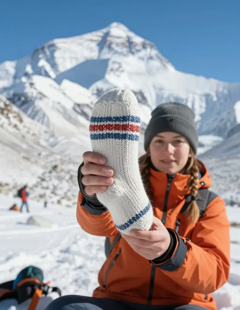 premiere chaussette tricotee